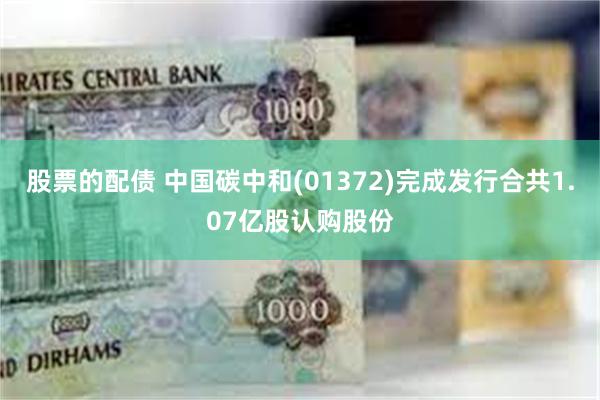股票的配债 中国碳中和(01372)完成发行合共1.07亿股认购股份