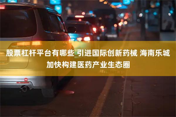 股票杠杆平台有哪些 引进国际创新药械 海南乐城加快构建医药产业生态圈